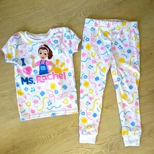 Ms. Rachel 2T Pajama Set - Pink, Blue, Yellow